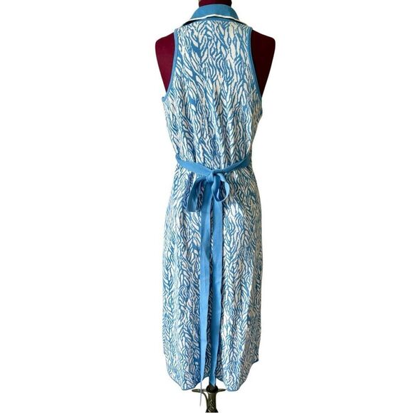 Diane Von Furstenberg x Target Sea Twig Midi Dress size XL Belted Sleeveless Col - Picture 4 of 7